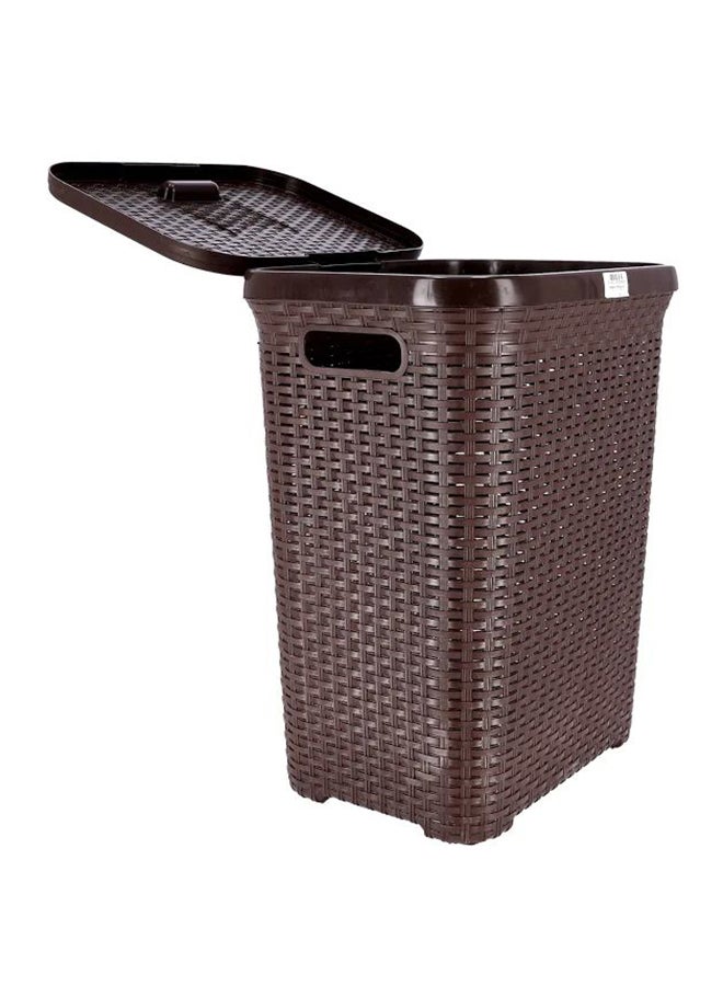 DELCASA Plastic Laundry Basket Brown 40cm  - Image 3