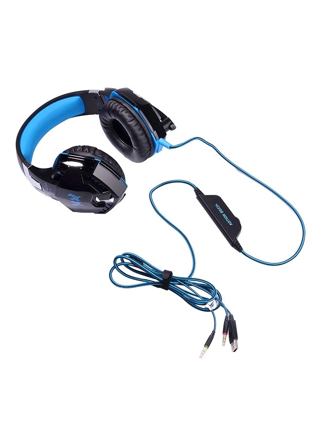 KOTION EACH - Over-Ear Headphones With Mic Black/Blue - Image 1