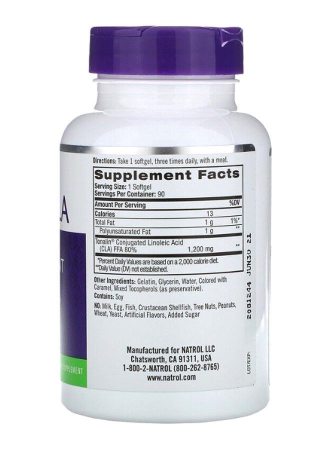مكمل غذائي تونالين CLA يحتوي على 90 كبسولة هلامية - Image 2