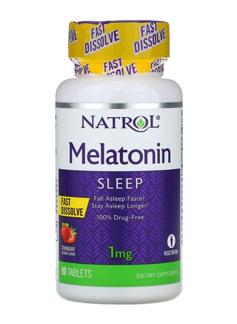 Melatonin Dietary Supplement Strawberry Flavour 90 Tablets