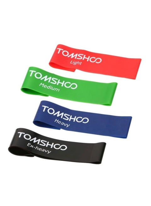 4-Piece Latex Exercise Band Set 20inch