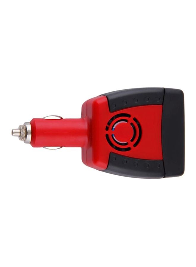 دي إل سي  محول كهربائي لشاحن السيارة مزود بعدد 3 أسنان أسود/أحمر - Image 3