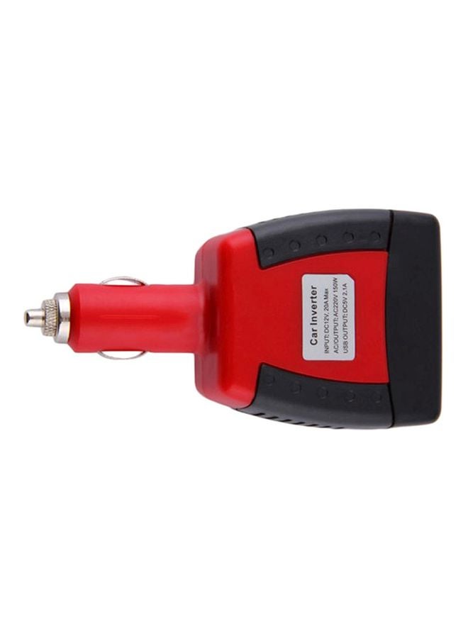 دي إل سي  محول كهربائي لشاحن السيارة مزود بعدد 3 أسنان أسود/أحمر - Image 4