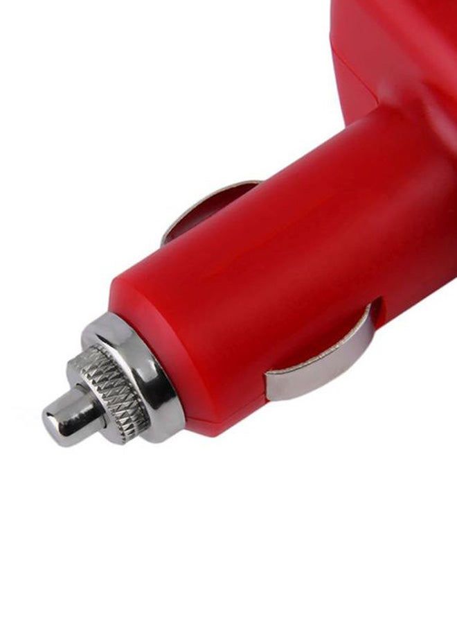 دي إل سي  محول كهربائي لشاحن السيارة مزود بعدد 3 أسنان أسود/أحمر - Image 5