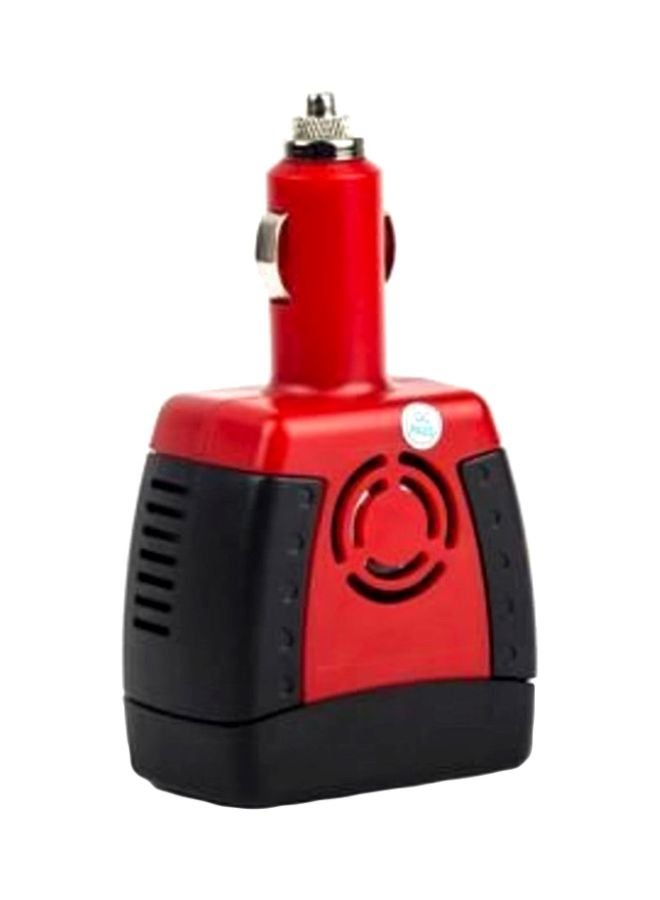 دي إل سي  محول كهربائي لشاحن السيارة مزود بعدد 3 أسنان أسود/أحمر - Image 1