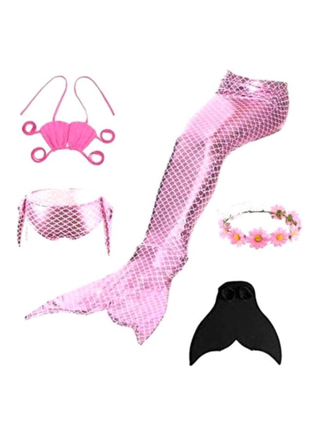 J&J 4-Piece Mermaid Swimming Suit Set With Fin  - Image 2
