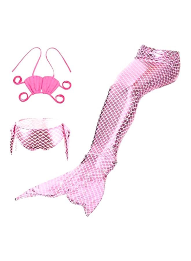 J&J 3-Piece Mermaid Swimming Suit Set Pink - Image 1