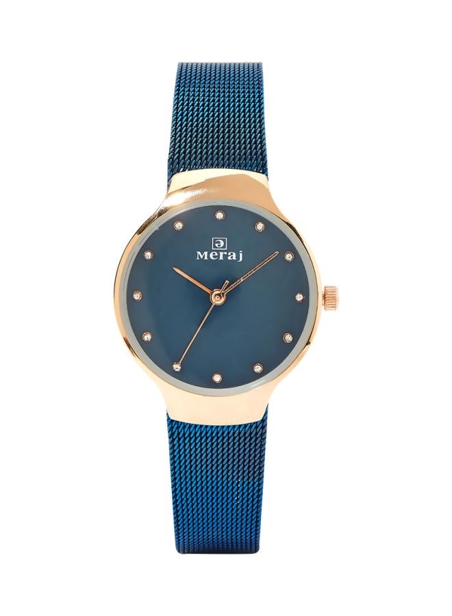 MERAJ Women's Water Resistant Analog Watch MJ523 - 34 mm - Blue - Image 1
