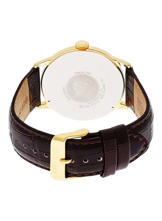 أورينت ساعة يد بعقارب مقاومة للماء طراز O- 24009 - مقاس 41 مم - لون بني للرجال - Image 2