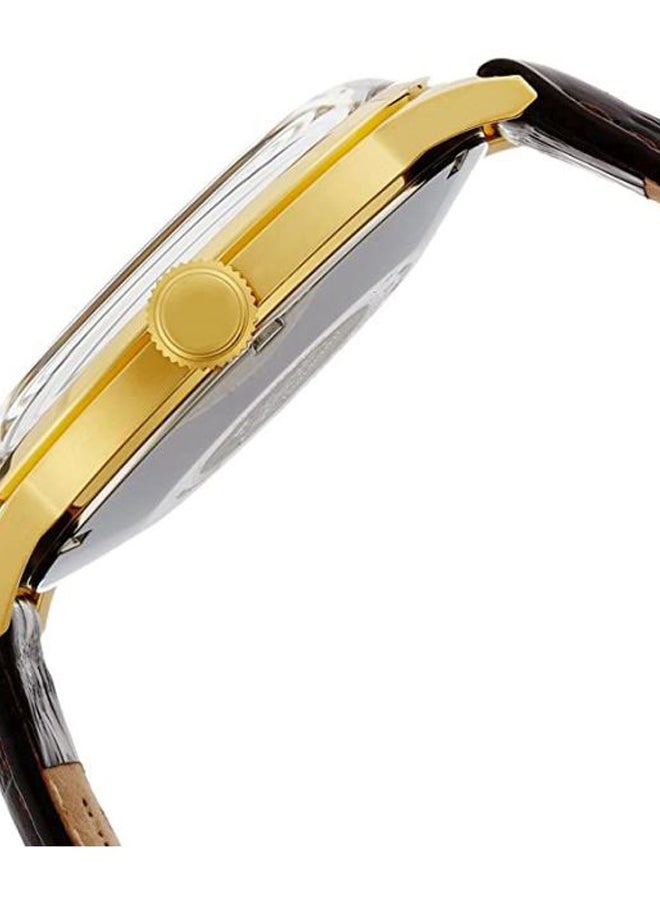 أورينت ساعة يد بعقارب مقاومة للماء طراز O- 24009 - مقاس 41 مم - لون بني للرجال - Image 4