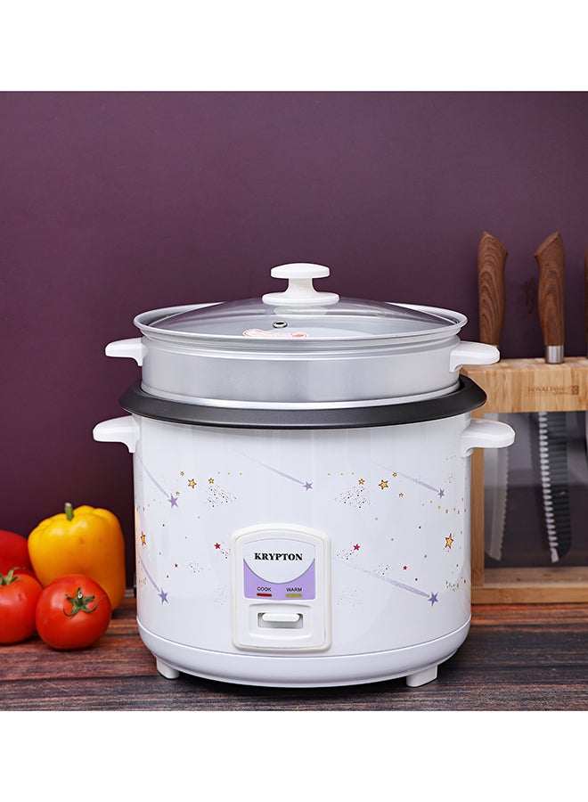 كريبتون - جهاز طهي أرز كهربائي 2.8 L KNRC6106 أبيض/أرجواني/أسود - Image 1