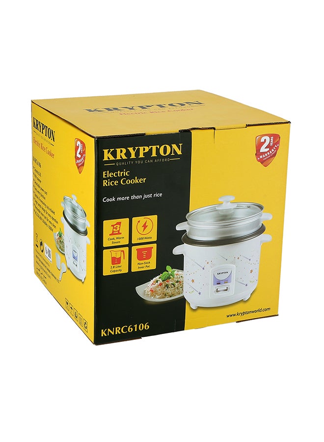 كريبتون - جهاز طهي أرز كهربائي 2.8 L KNRC6106 أبيض/أرجواني/أسود - Image 1