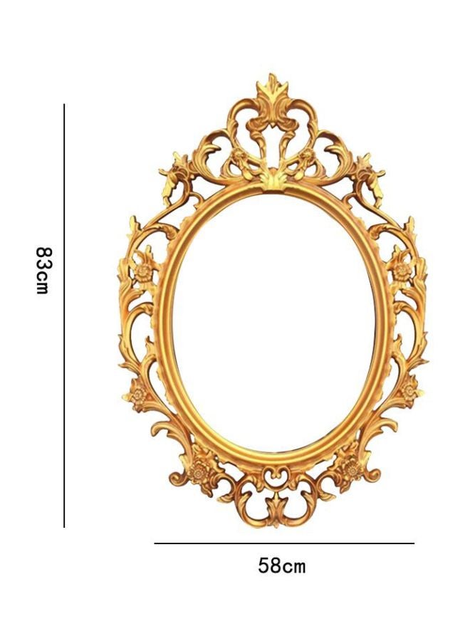 East Lady Wall-Mounted Mirror Gold/Clear 58x83cm  - Image 2