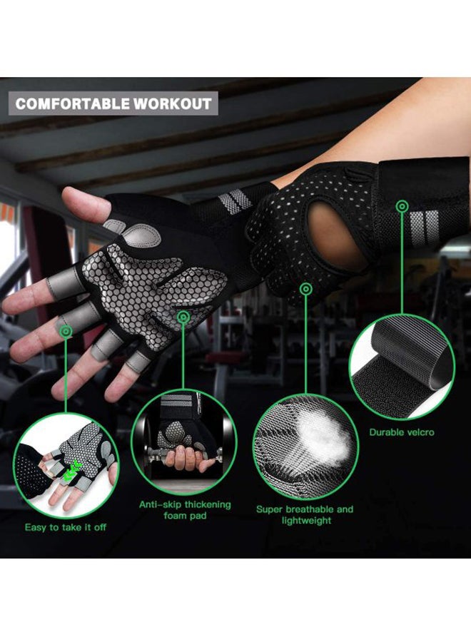 NuSense Microfiber Weight Lifting Gloves With Wrist Support 20x12x5cm  - Image 2