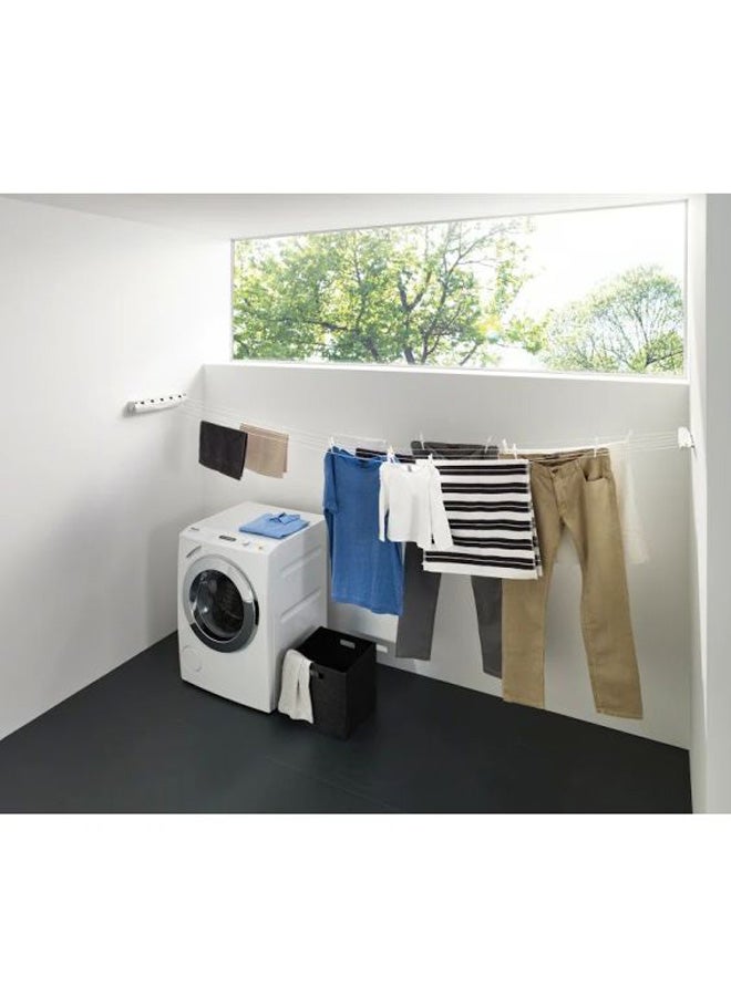 Artweger Juwel Rolldry Clothes, Extendible Wall Dryer, Drying Length 21M, Width 120 Cm, Retractable Roll Clothesline, Durable Strings, Indoor And Outdoor Washing Line- 40142 White 43cm  - Image 3