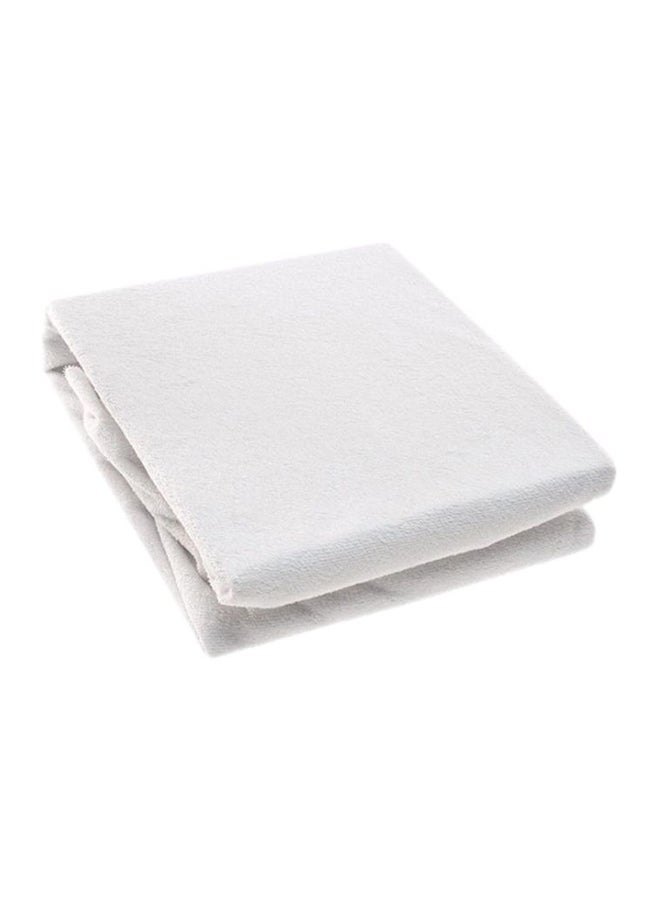 Kingtex Waterproof Mattress Protector Cotton White 120x200cm - Image 1