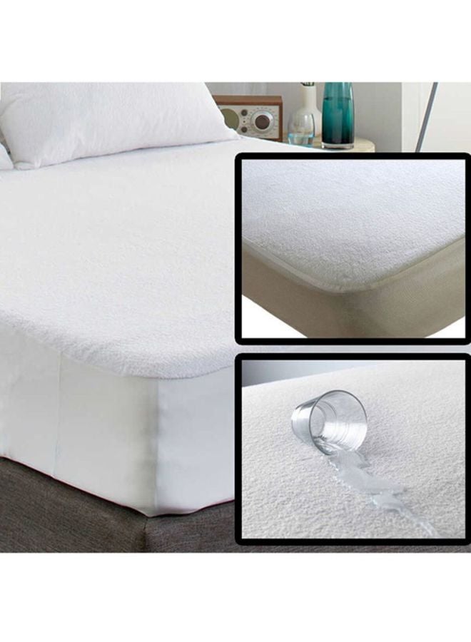 Kingtex Waterproof Mattress Protector Cotton White 120x200cm - Image 2