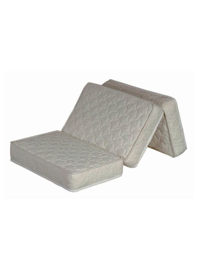 Comfy - Premium Medicated Hypoallergic Thermo Bonded Quilted Folding Mattress Two Sided Usage White180x90x7cm White Single - Image 1