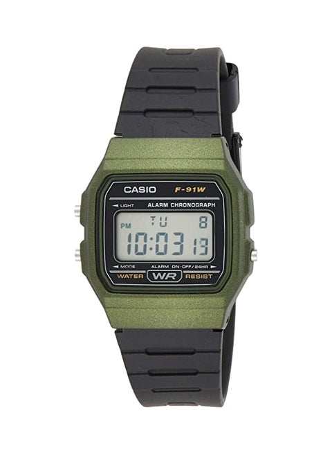 Men's Water Resistant Digital Watch F-91WM-3AEF - 35 mm - Black
