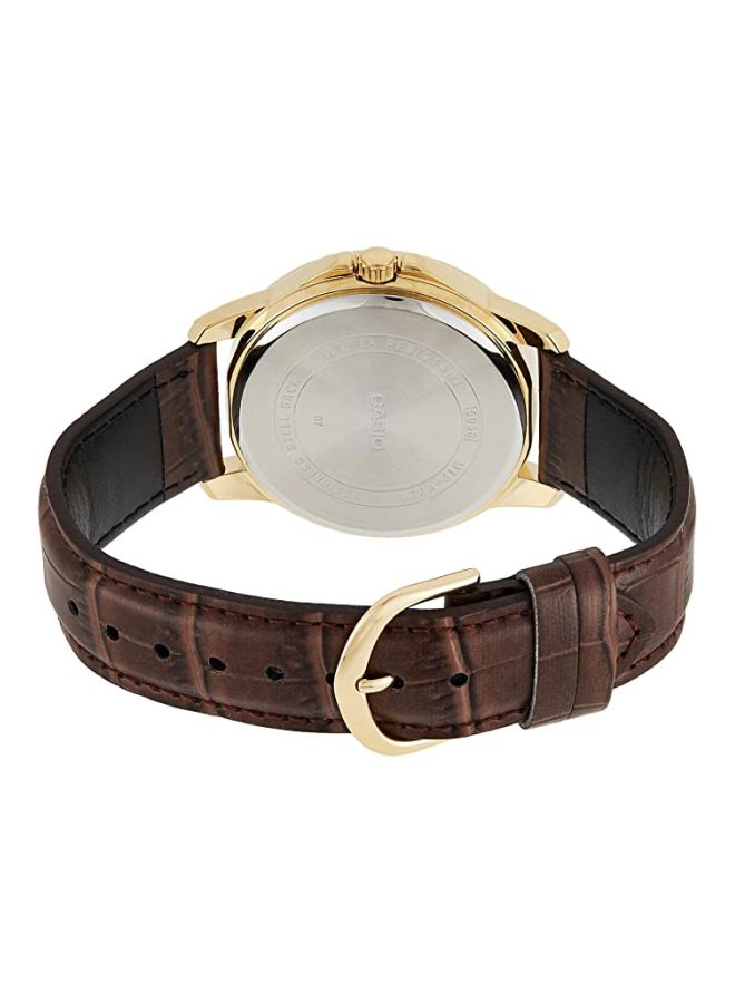 CASIO - Men's Water Resistant Analog Watch MTP-V004GL-7AUDF - 47 mm - Brown - Image 1