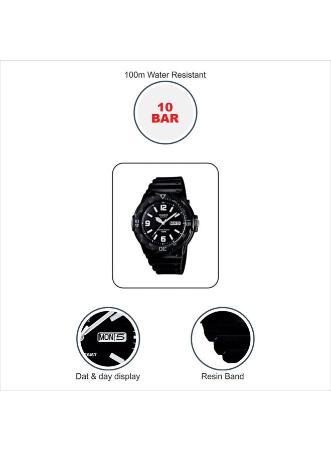 CASIO - Men's Water Resistant Analog Watch MRW-200H-1B2 - Image 1