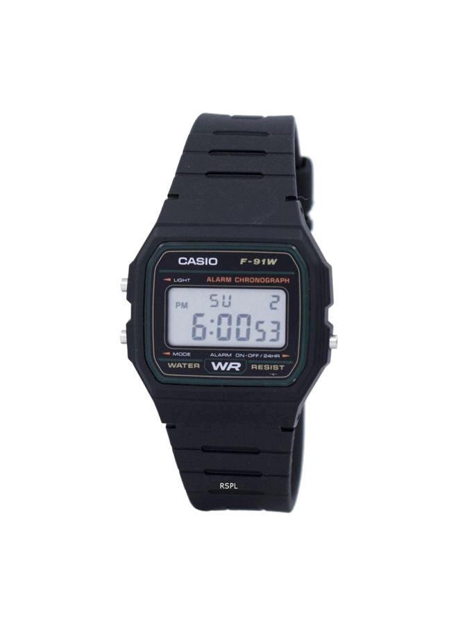 كاسيو ساعة يد رقمية كلاسيكية طراز F 91W 3SDG - 35 مم - أسود للرجال - Image 1