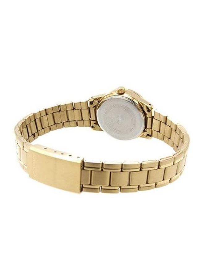 كاسيو ساعة يد بعقارب ومقاومة للماء طراز LTP-V002G-7B - مقاس 25 مم - لون ذهبي للنساء - Image 2