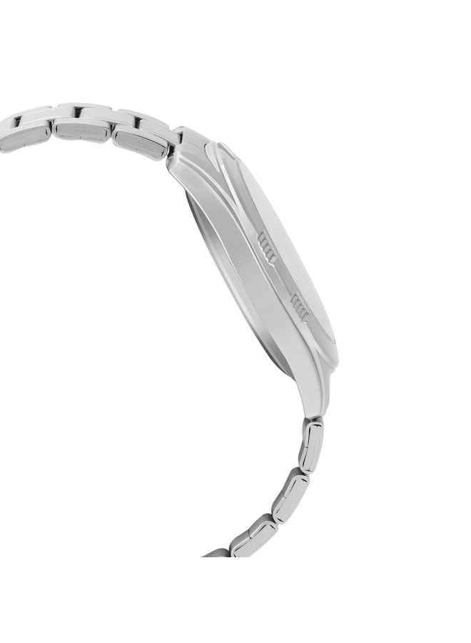 كاسيو ساعة يد بعقارب وسوار من الإستانلس ستيل طراز MTP-1308D-1A - قياس 49 مم - فضي للرجال - Image 4