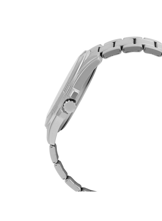 كاسيو ساعة يد بعقارب وسوار من الإستانلس ستيل طراز MTP-1308D-1A - قياس 49 مم - فضي للرجال - Image 3