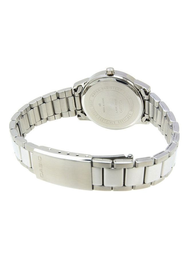 كاسيو ساعة يد بعقارب إنتيسر طراز LTP-1303D-7B - قياس 30 مم - لون فضي للنساء - Image 2