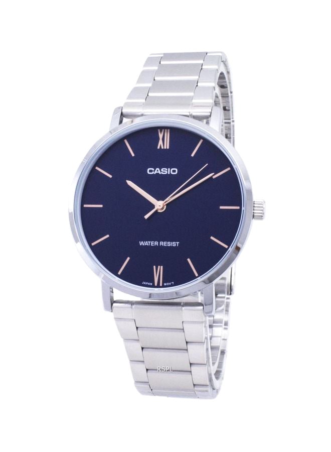 CASIO Men's Dress Timepiece Analog Watch MTP-VT01D-2B - 46 mm - Silver - Image 1