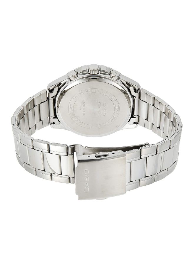 كاسيو ساعة يد إنتايسر بعقارب طراز MTP-1374D-7A - قياس 44 مم - فضي للرجال - Image 2