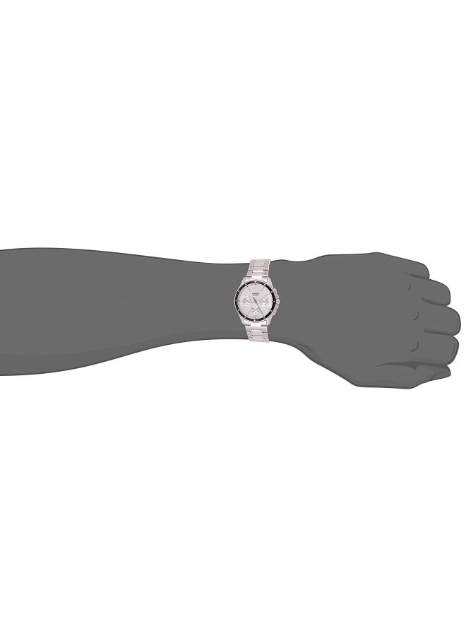 كاسيو ساعة يد إنتايسر بعقارب طراز MTP-1374D-7A - قياس 44 مم - فضي للرجال - Image 5