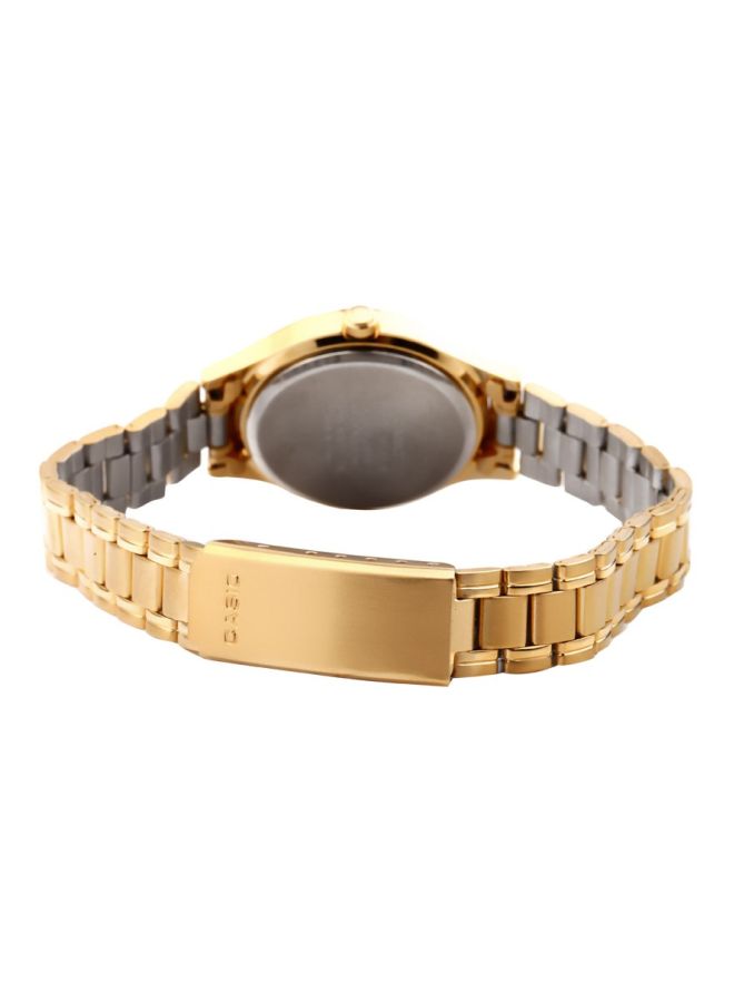 كاسيو ساعة يد انتايسر بعقارب طراز LTP-1128N-9A - قياس 27 مم - ذهبي للنساء - Image 2