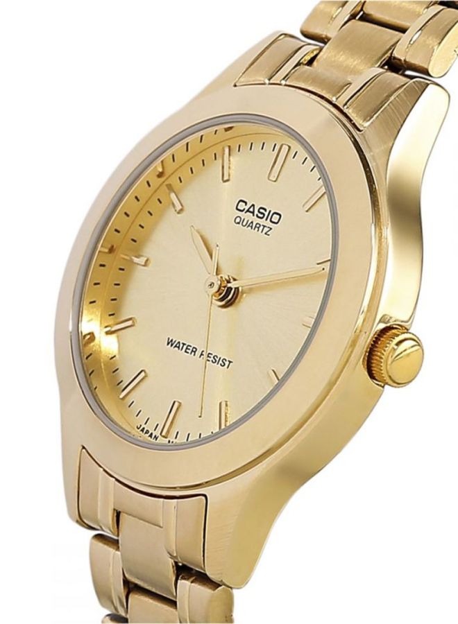 كاسيو ساعة يد انتايسر بعقارب طراز LTP-1128N-9A - قياس 27 مم - ذهبي للنساء - Image 4
