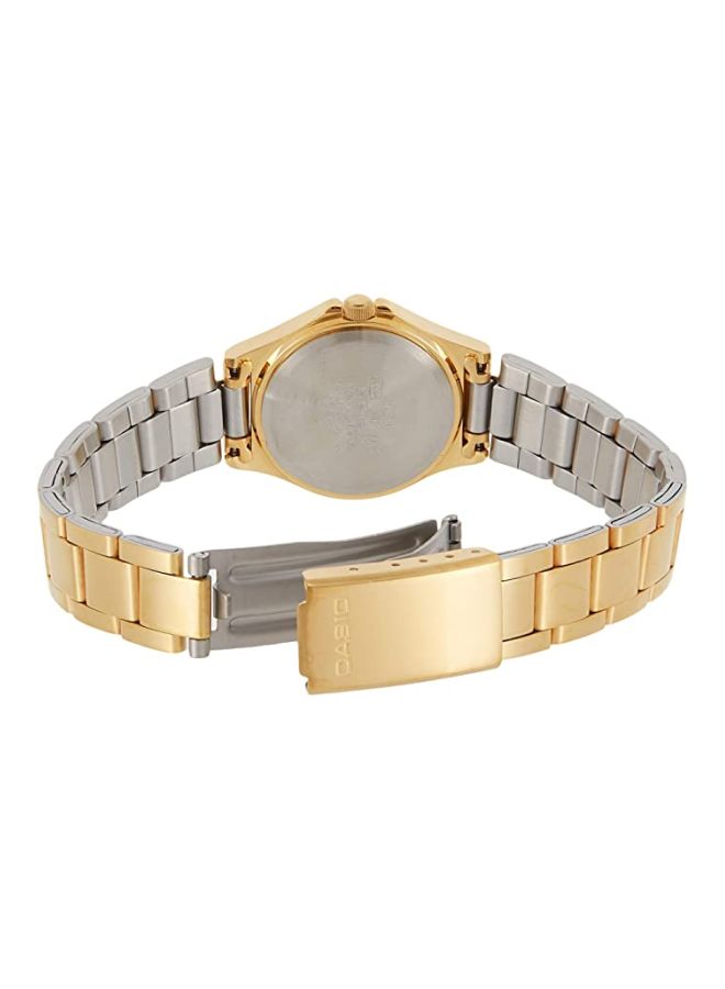 كاسيو ساعة يد بعقارب مقاومة للماء طراز LTP-1130N-9B - مقاس 27 مم - لون ذهبي للنساء - Image 2