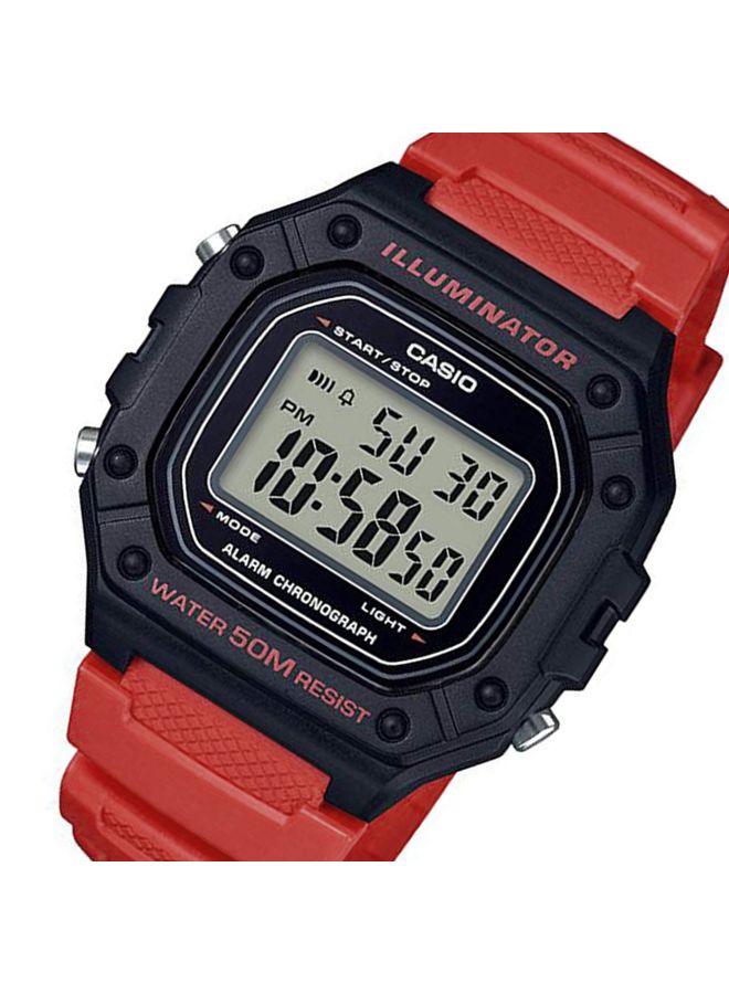 CASIO Men's Youth Timepiece Digital Watch W-218H-4BVEF - 44 mm - Red - Image 4