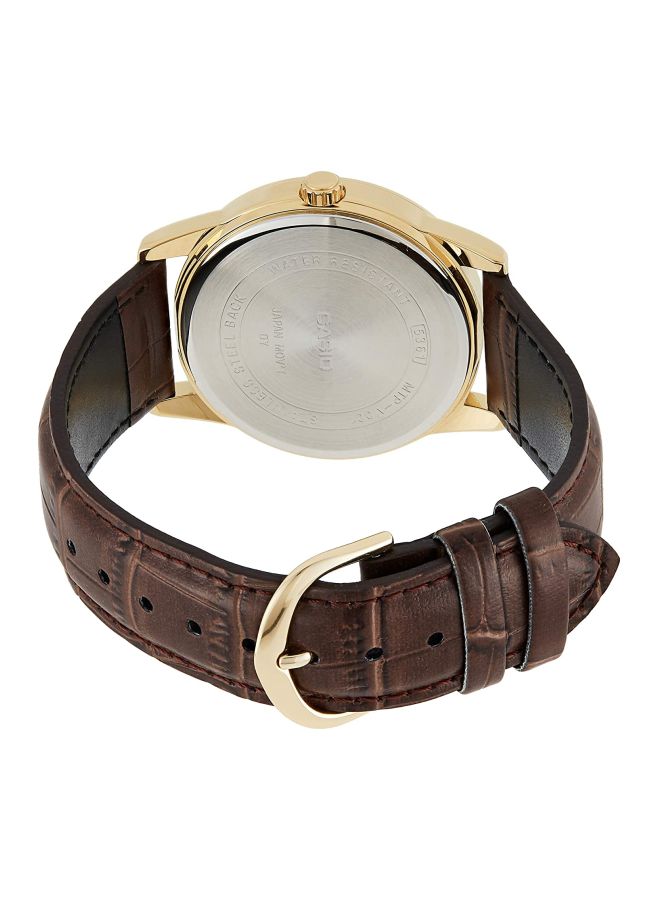 CASIO Men's Dress Analog Watch MTP-V001GL-9BUDF - 38 mm - Brown - Image 2