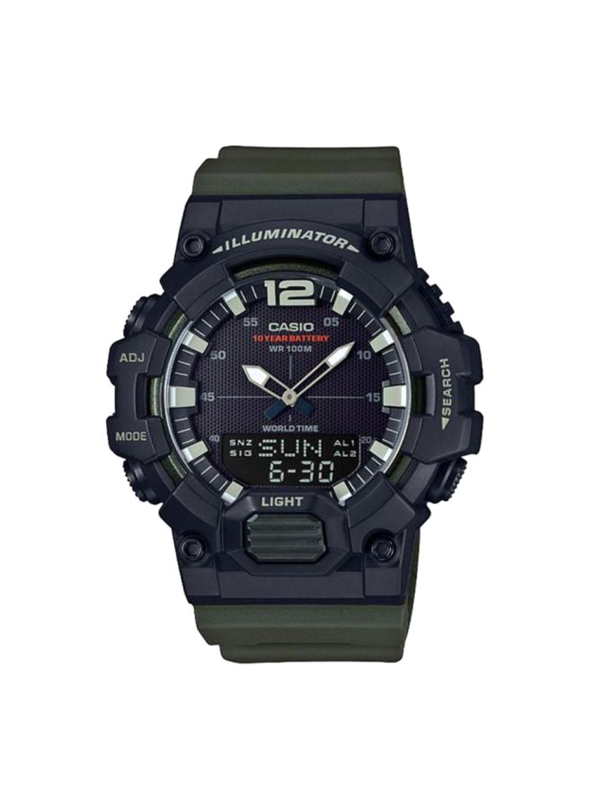 كاسيو ساعة يد رقمية وبعقارب مقاومة للماء طراز HDC-700-3AVEF - قياس 49 مم - لون أخضر للرجال - Image 1