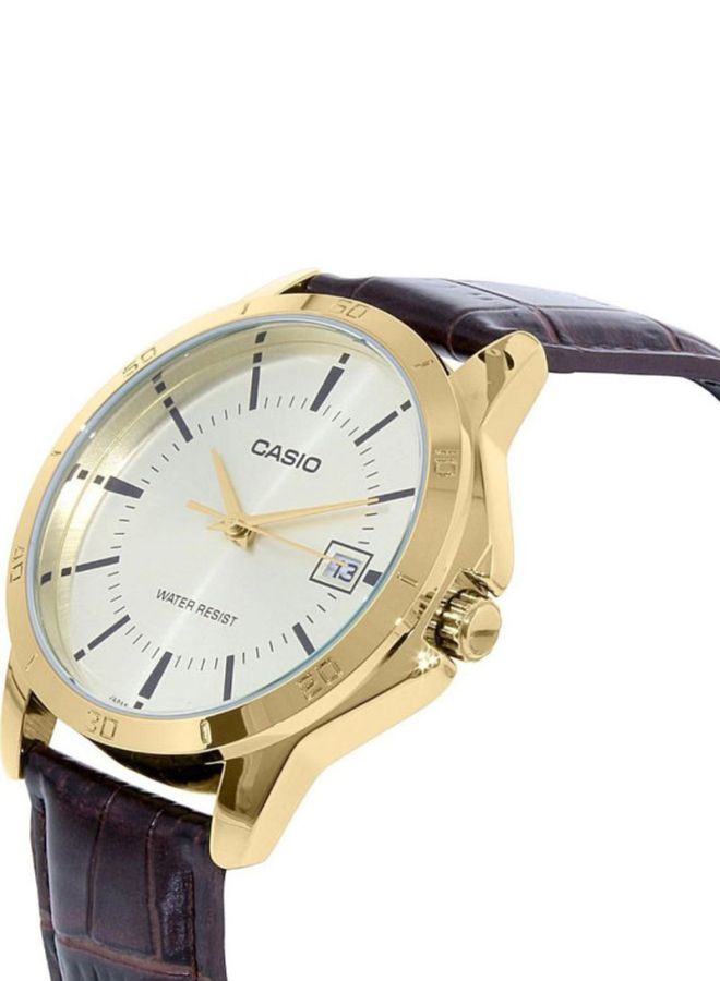 CASIO Women's Water Resistant Analog Watch LTP V004GL -7A - 40 mm - Brown - Image 3