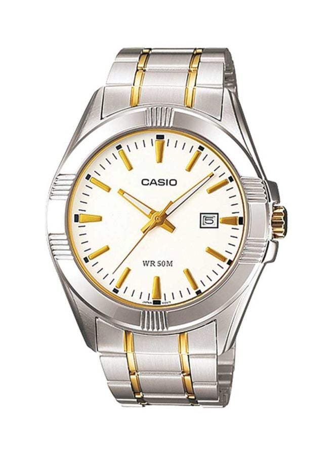 CASIO Men's Enticer Analog Watch 1308SG-7A - 49 mm - Silver/Gold - Image 1
