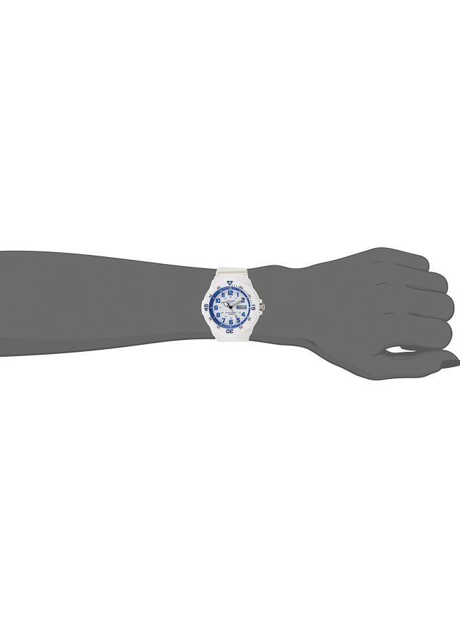 كاسيو ساعة يد شبابية بعقارب طراز MRW-200HC-7B2V - مقاس 58 مم - لون أبيض للرجال - Image 4