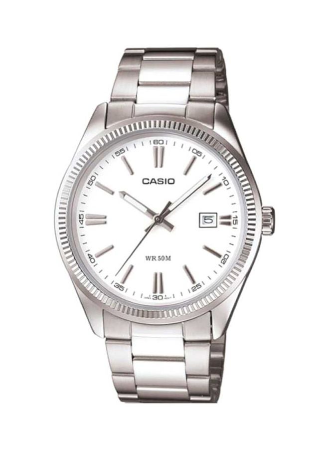 CASIO Men's Enticer Analog Watch MTP-1302D-7A1VDF - 39 mm - Silver - Image 1