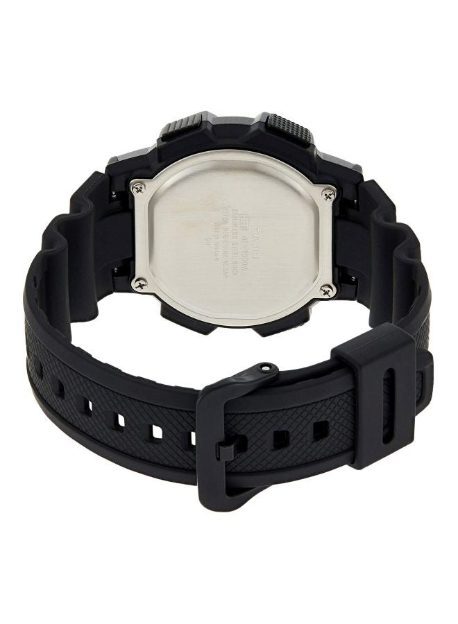كاسيو ساعة يد رقمية مضيئة بسوار من الراتينج طراز AE-1000W-3AVDF - مقاس 44 مم - لون أسود للرجال - Image 2