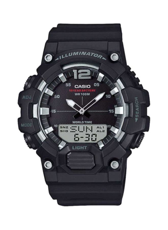 CASIO Men's Water Resistant Analog & Digital Watch HDC-700-1AVEF - 49 mm - Black - Image 1