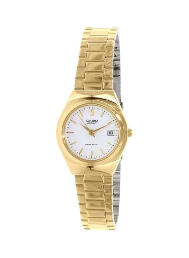 كاسيو ساعة يد بعقارب وسوار من الإستانلس ستيل طراز LTP1170N-7ADF - مقاس 43 مم - لون ذهبي للنساء - Image 1