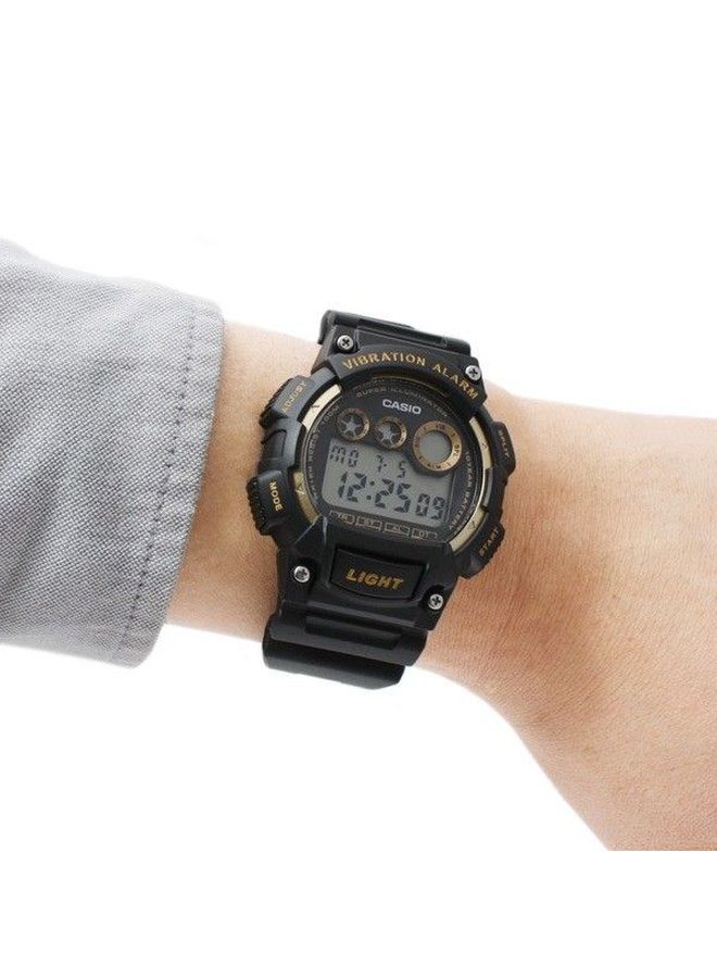 كاسيو ساعة يد رقمية مقاومة للماء طراز W-735H-1A2VDF - مقاس 48 مم - لون أسود للرجال - Image 5