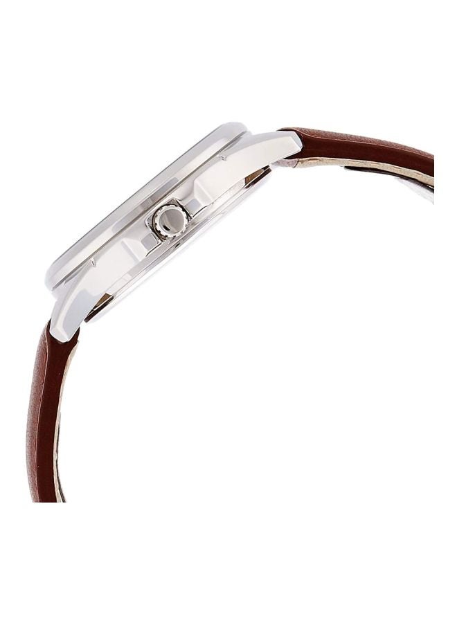 CASIO Women's Leather Analog Watch SHE-3060L-7A - Image 3