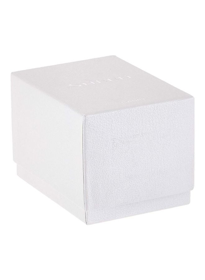 CASIO Women's Leather Analog Watch SHE-3060L-7A - Image 5