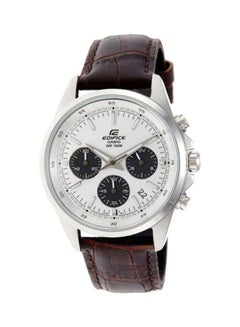 men Edifice Leather Chronograph Watch EFR-527L-7AV